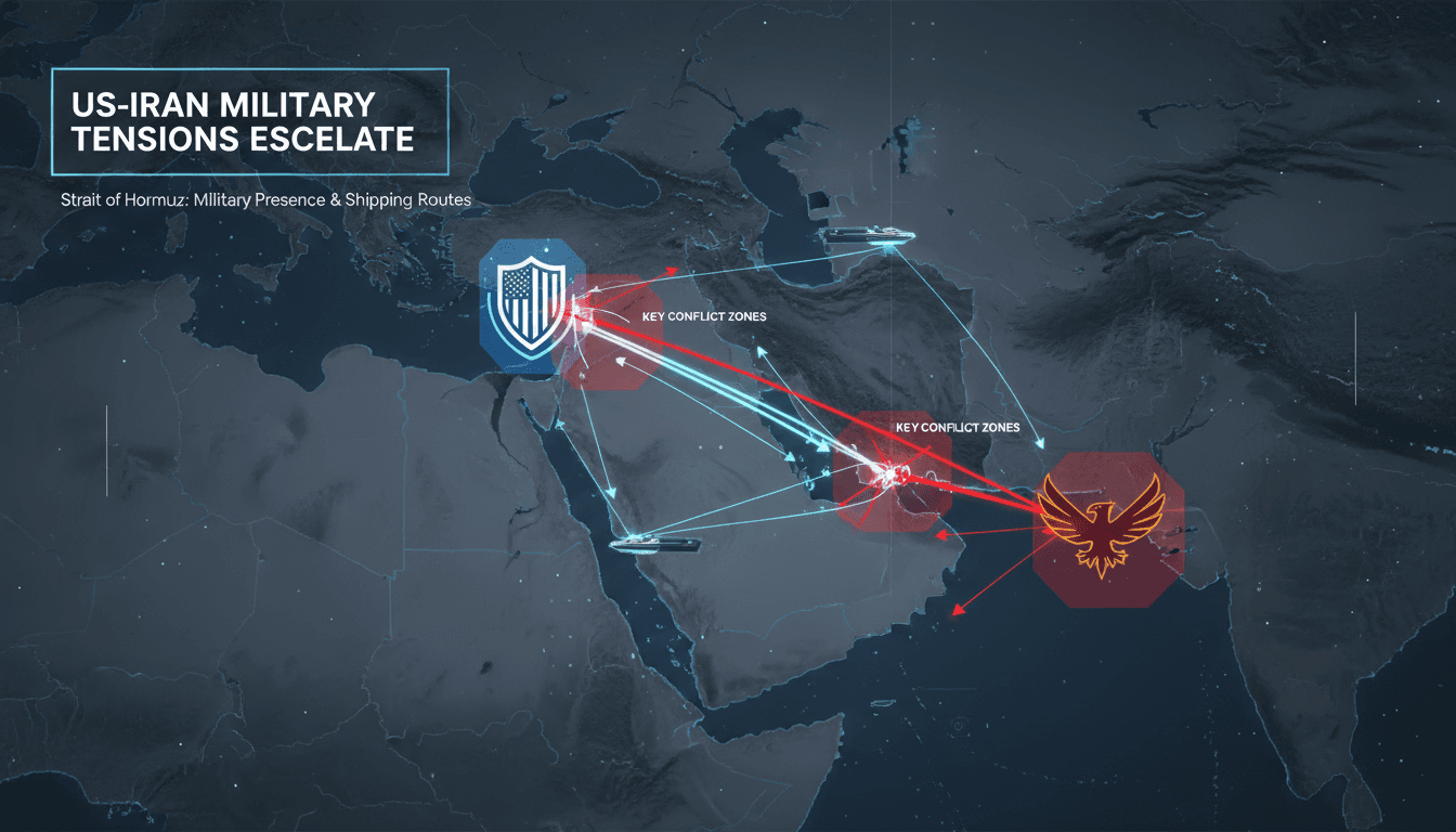 U.S. military presence in the Strait of Hormuz amidst rising tensions with Iran.