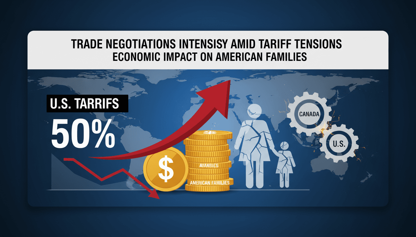 Canadian and US flags symbolizing trade negotiations and tariffs.