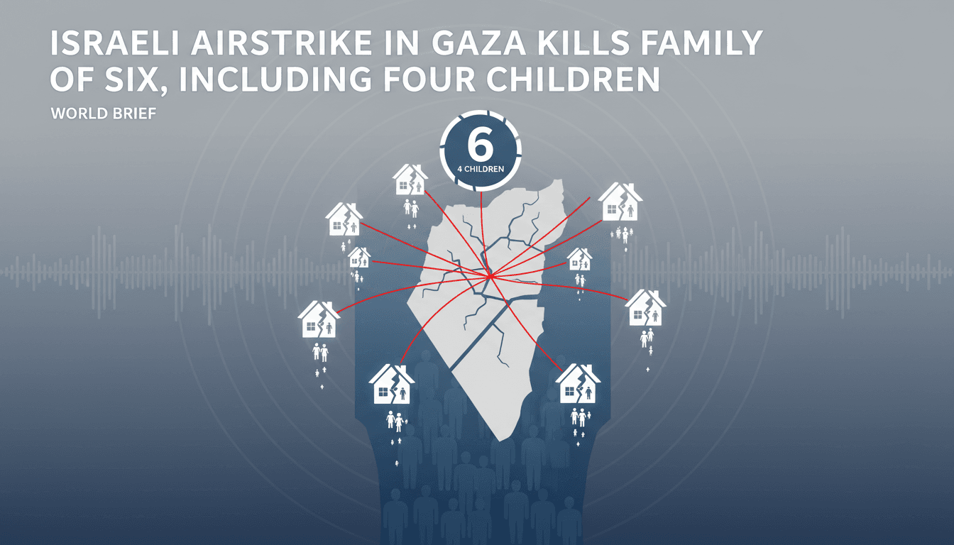 Aftermath of Israeli airstrike in Gaza City showing destruction and loss.