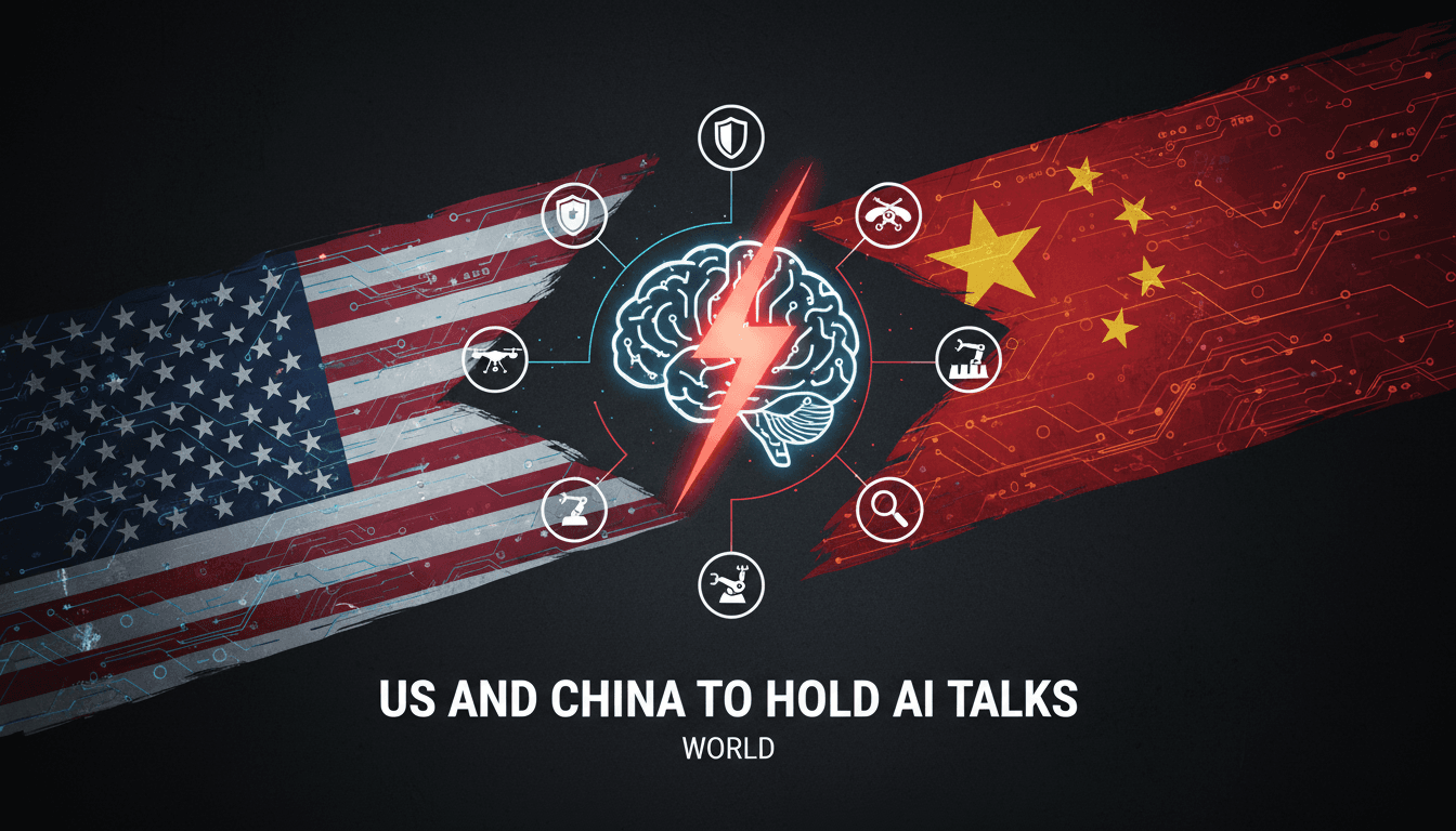 U.S. and China flags symbolizing AI competition and collaboration