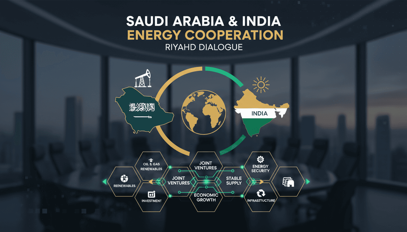 Saudi Energy Minister and Indian National Security Adviser discuss energy cooperation in Riyadh.
