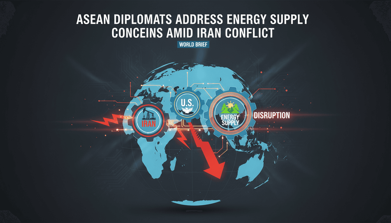 ASEAN diplomats discussing energy supply concerns related to the Iran conflict.