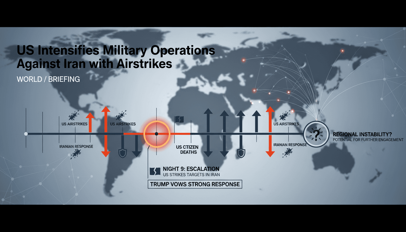 US military airstrikes targeting Iranian military sites