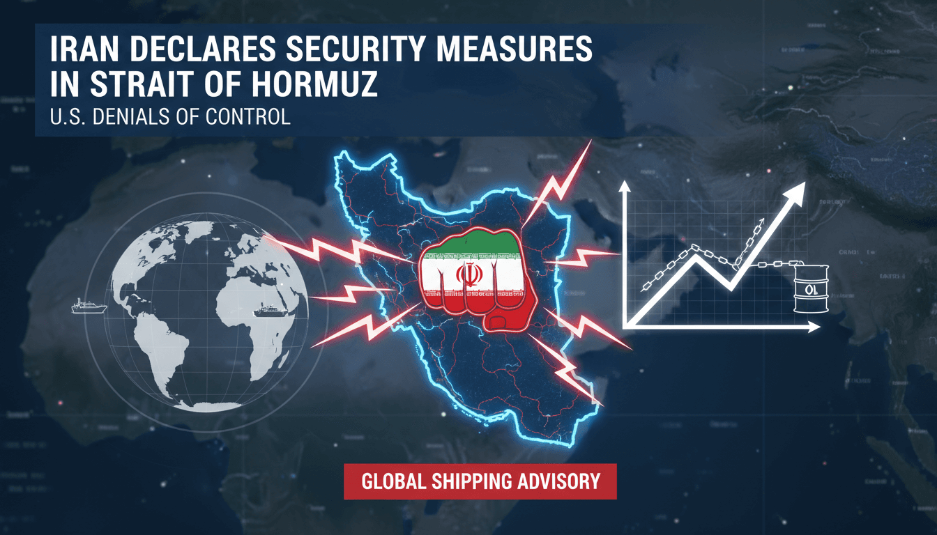 Map highlighting the Strait of Hormuz and its significance in global oil shipping.