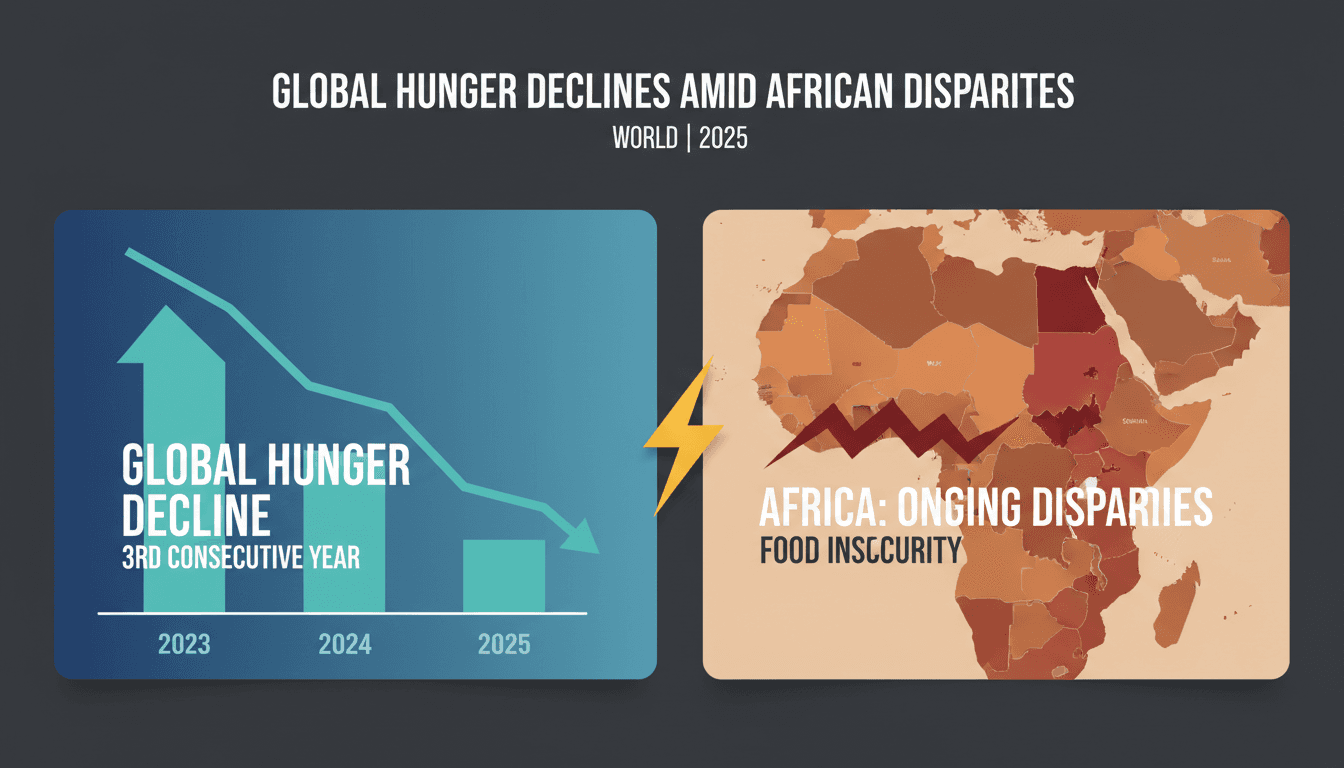 Global hunger decline report highlighting disparities in Africa