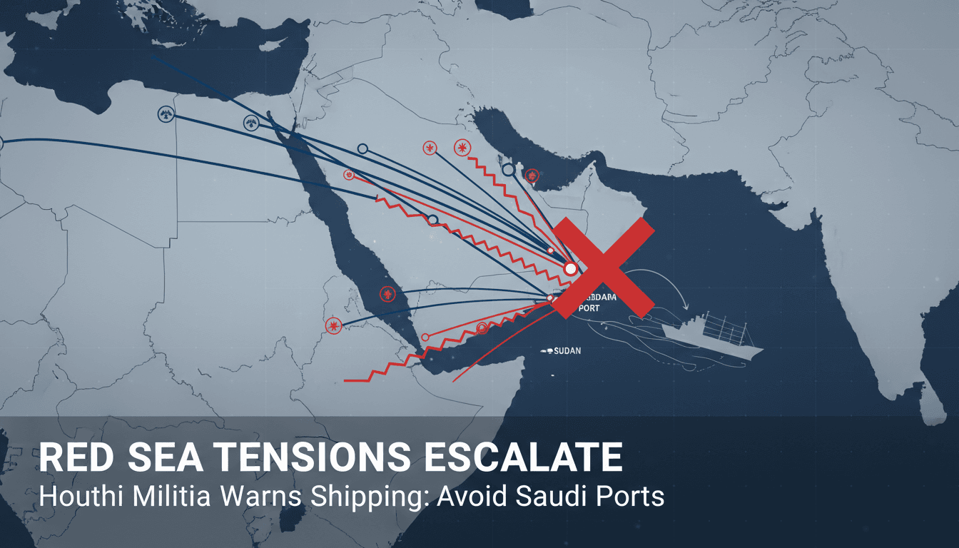 Houthi militia warning shipping companies about Saudi ports