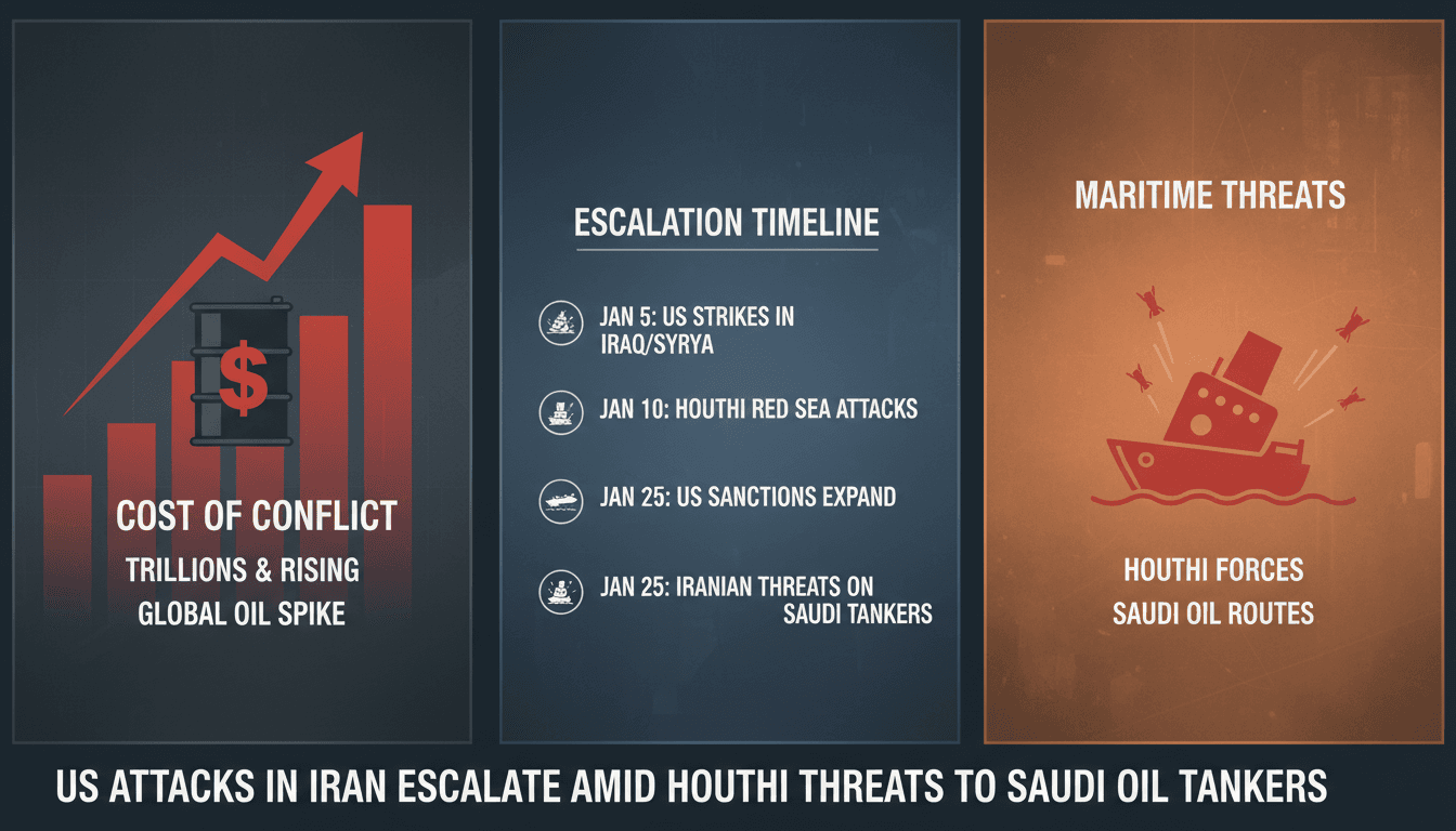 US military operations in Iran and Houthi maritime threats to Saudi oil tankers