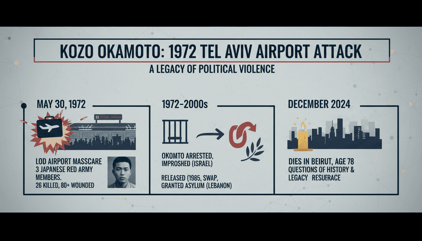 Kozo Okamoto, key figure in the 1972 Tel Aviv airport attack