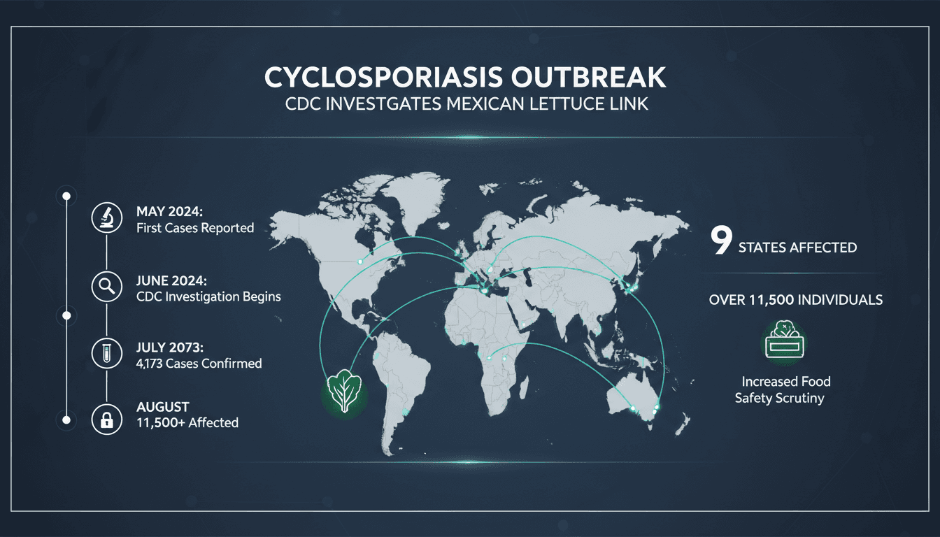 CDC investigation into cyclosporiasis outbreak linked to lettuce
