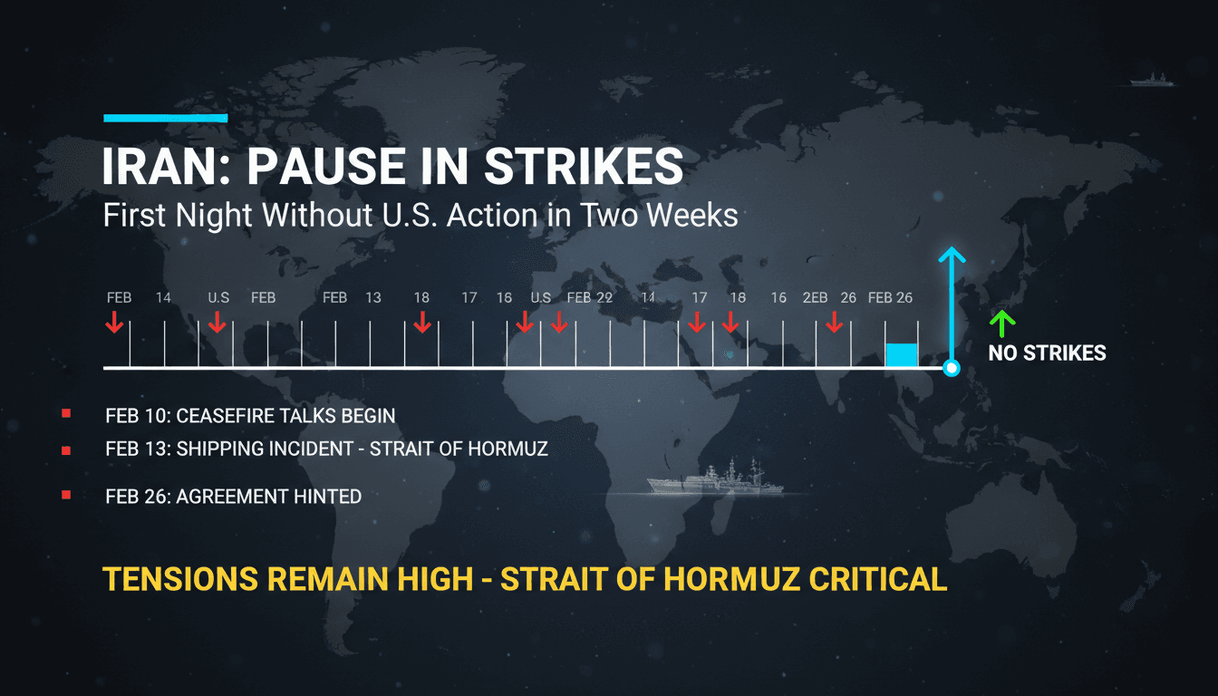 Map highlighting the Strait of Hormuz and recent military actions between the U.S. and Iran.