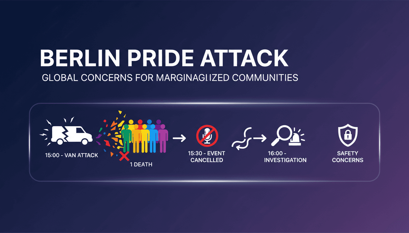 Emergency response at the Berlin Pride parade following the van attack.