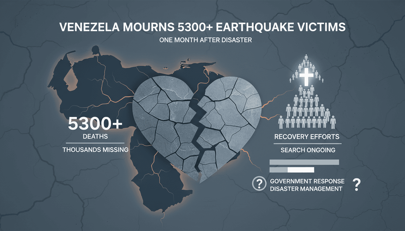 A somber vigil for the victims of the Venezuela earthquake.