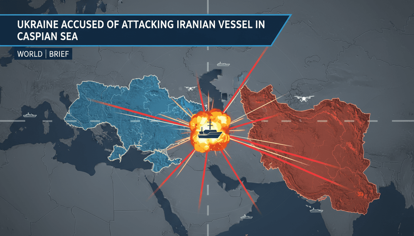 Map of the Caspian Sea highlighting the incident location and geopolitical implications.
