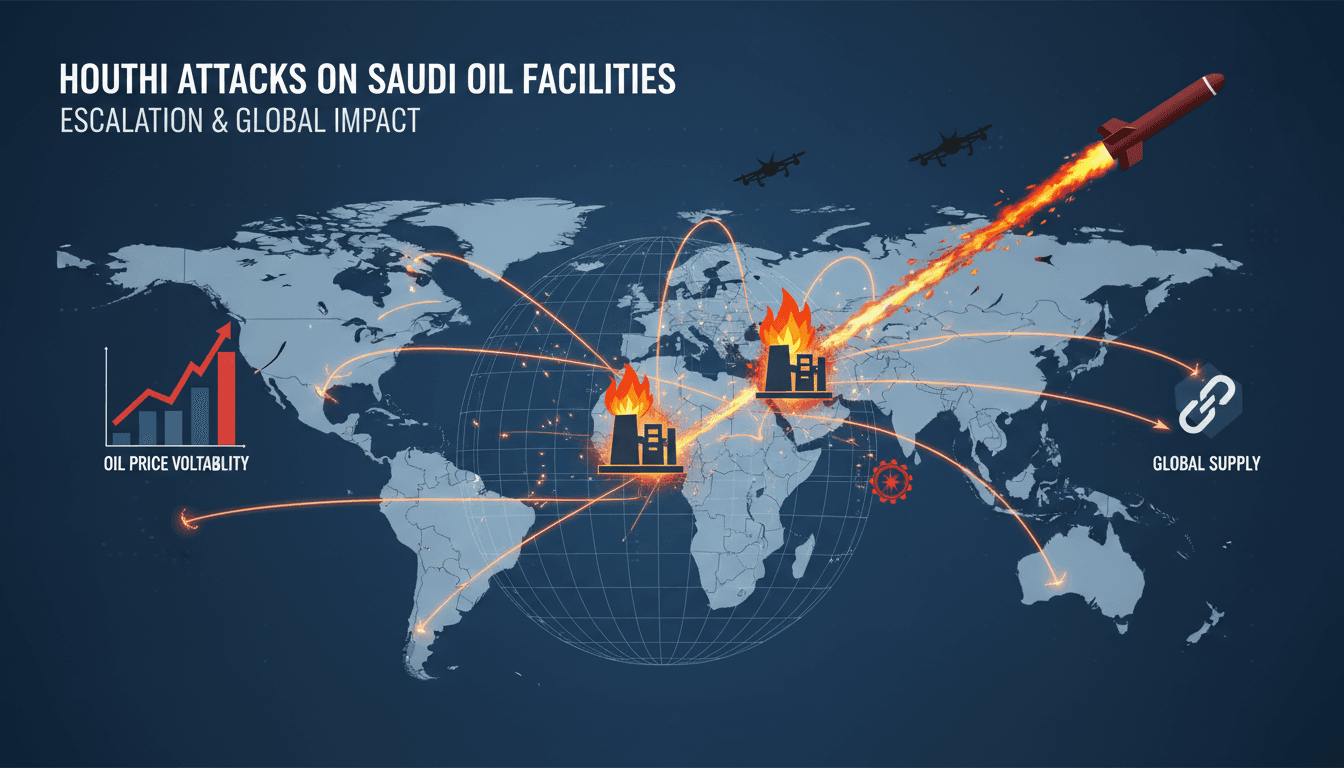 Houthi missile and drone strikes on Saudi oil facilities