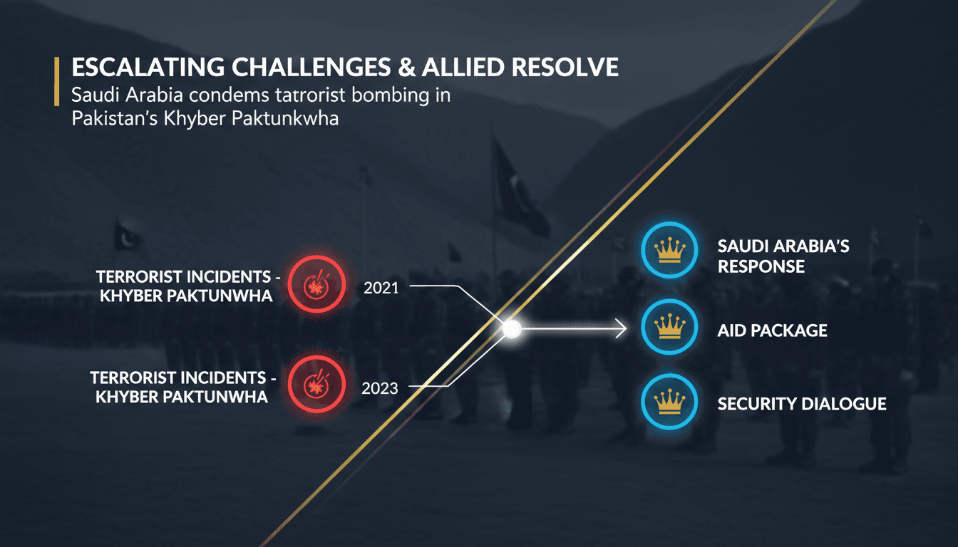 Saudi Arabia condemns terrorist bombing in Khyber Pakhtunkhwa, Pakistan.