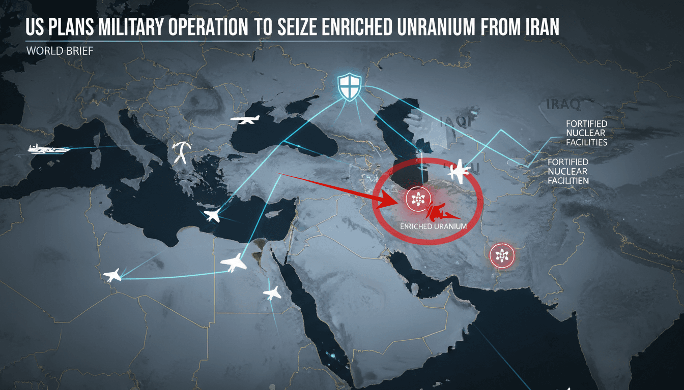 Map showing US military positions and Iranian nuclear sites