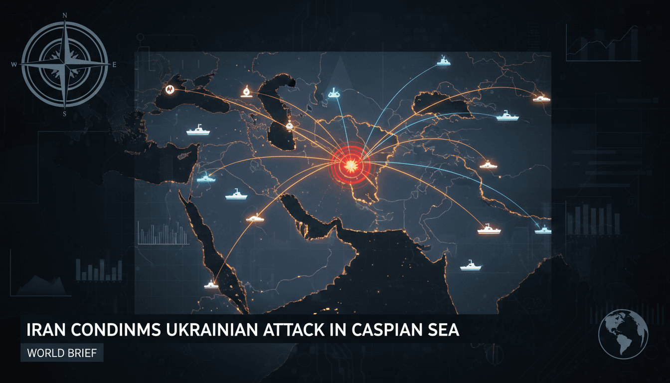 Iranian commercial vessel in the Caspian Sea under threat