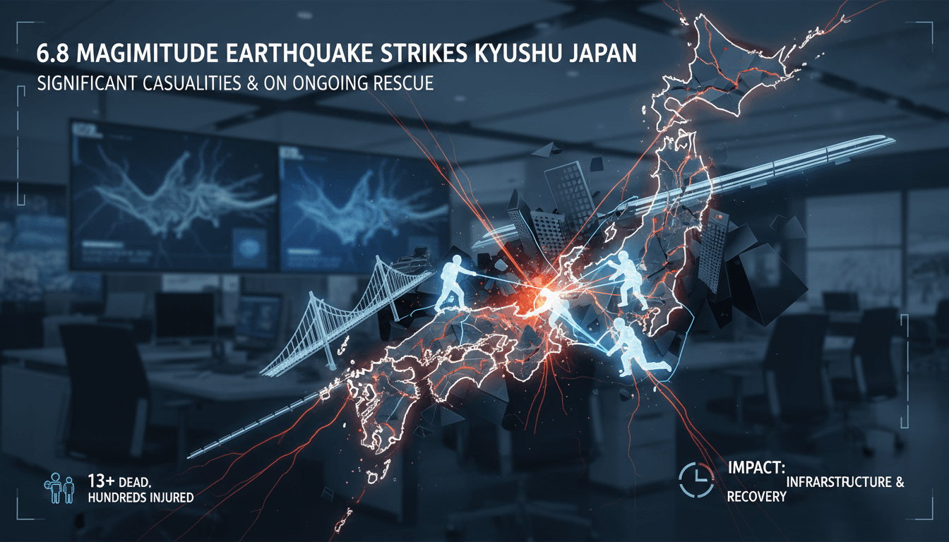 Rescue operations underway following the Kyushu earthquake