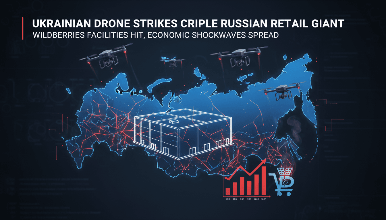 Ukrainian drone strikes disrupt operations at Wildberries, Russia's largest online retailer.