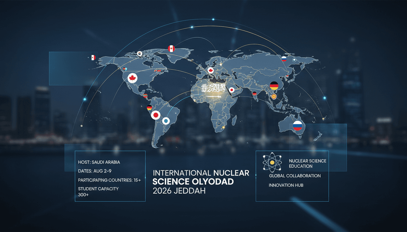 Saudi Arabia to host the International Nuclear Science Olympiad 2026 in Jeddah.