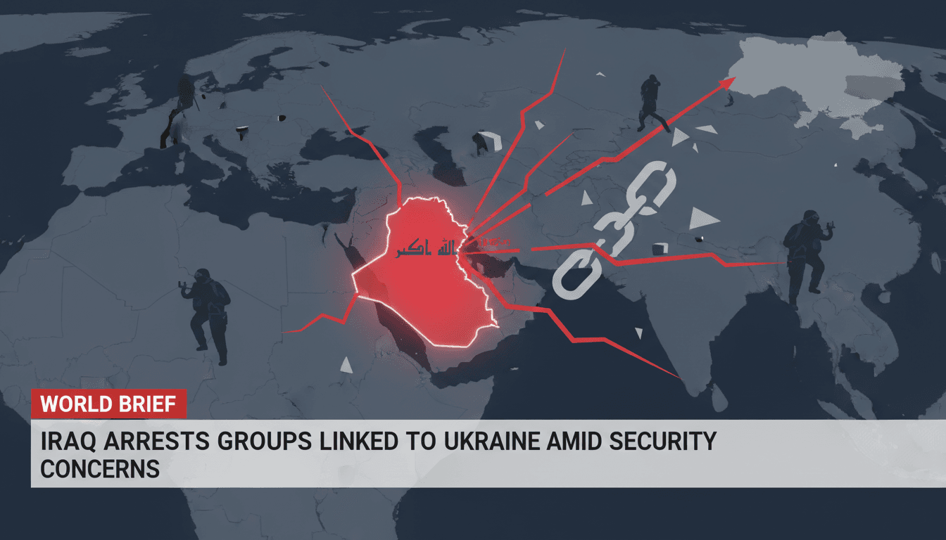 Iraqi National Security Advisor Qassem al-Abboudi announcing arrests related to Ukraine.