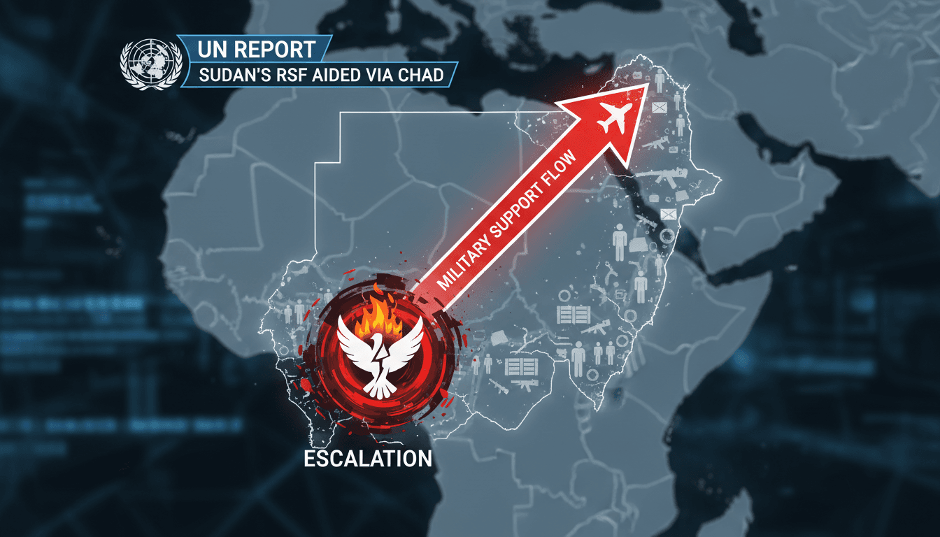 Military aircraft transporting supplies to Sudan's Rapid Support Forces