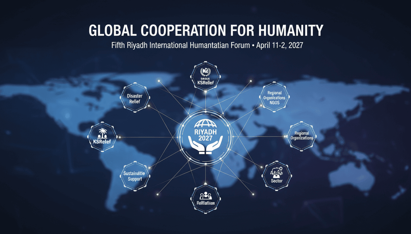 Leaders and humanitarian workers at the Riyadh International Humanitarian Forum.