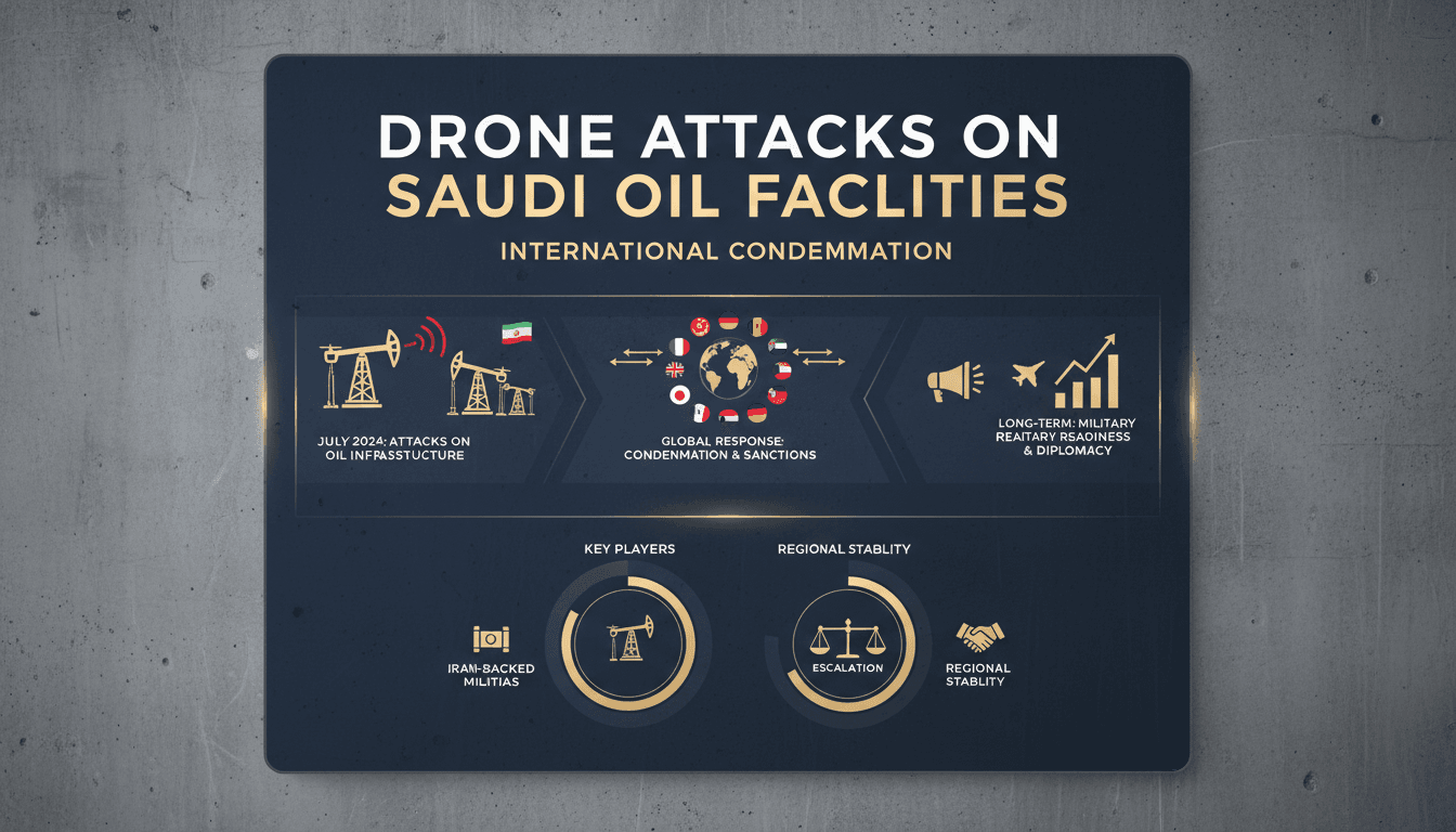 A map highlighting Saudi Arabia and the Gulf region amidst rising tensions from drone attacks.