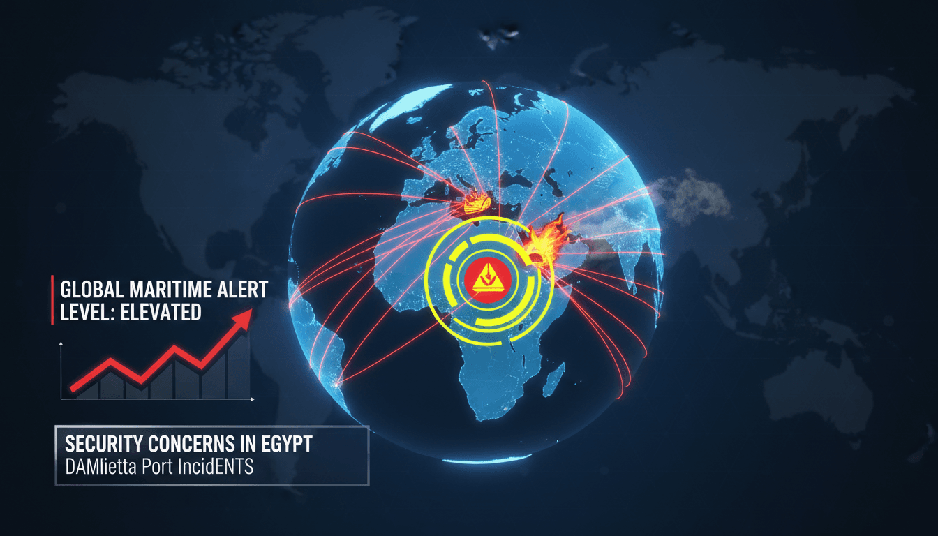 Fire and drone attack at Damietta port in Egypt