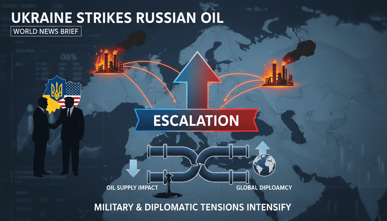Ukrainian forces targeting Russian oil refineries in military escalation.