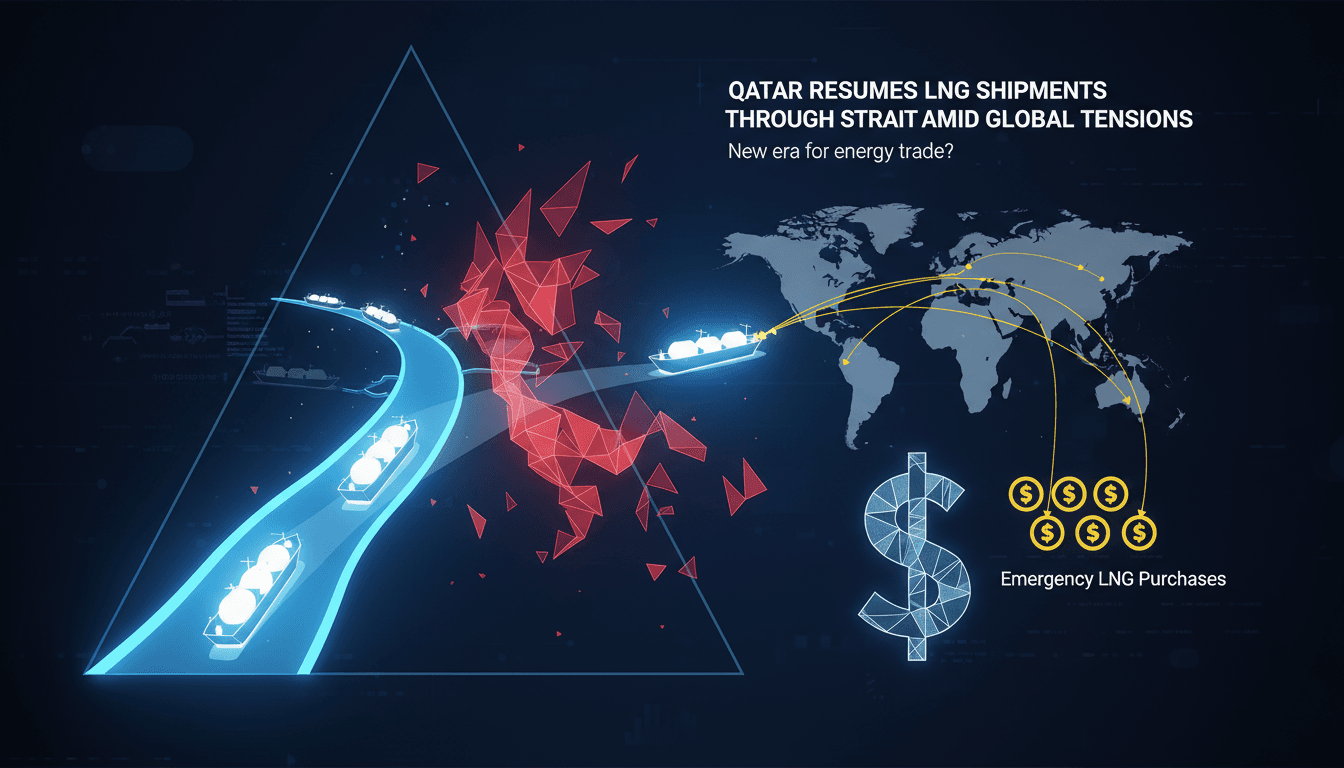 Qatar LNG shipment through the Strait of Hormuz amidst geopolitical tensions