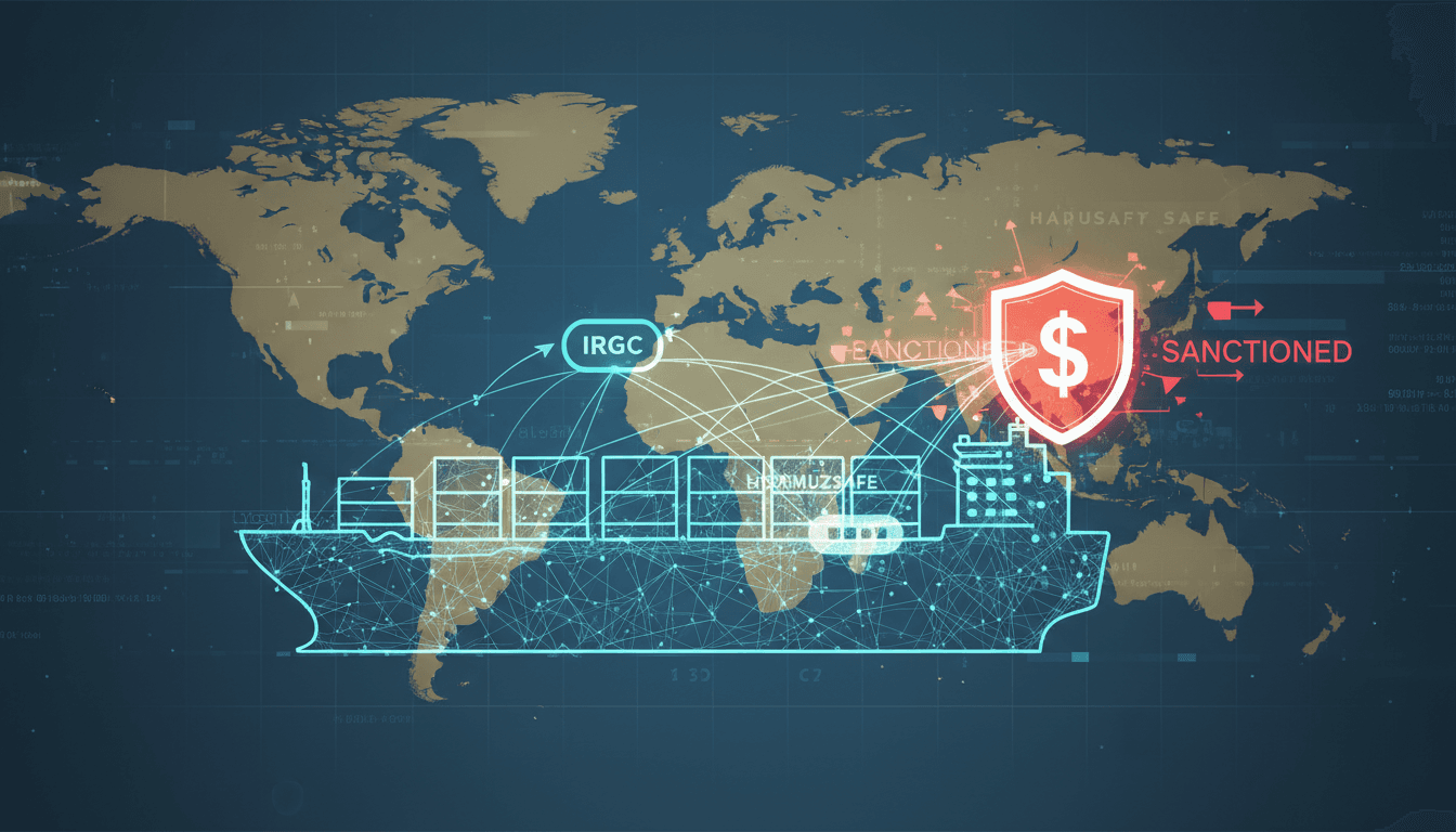 U.S. Treasury building with a Bitcoin symbol overlay