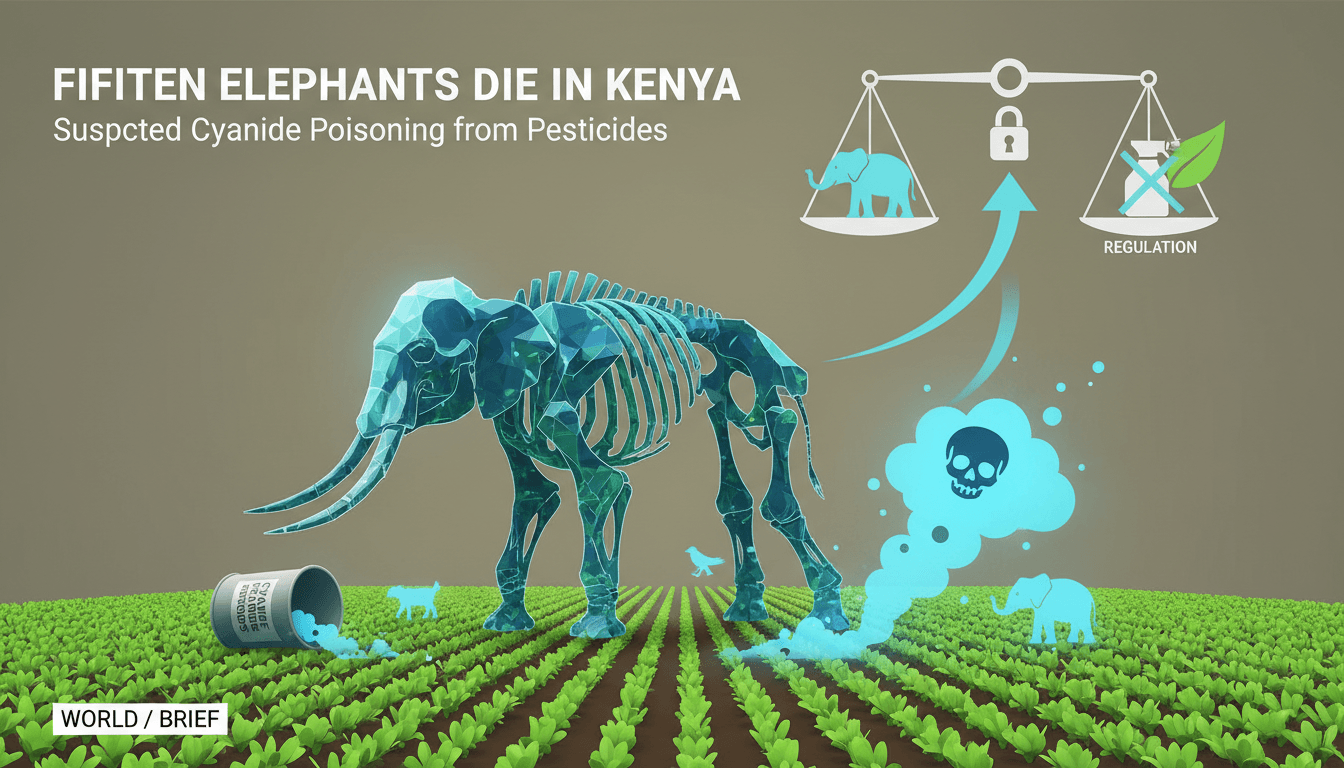 Fifteen elephants die in southern Kenya from suspected cyanide poisoning