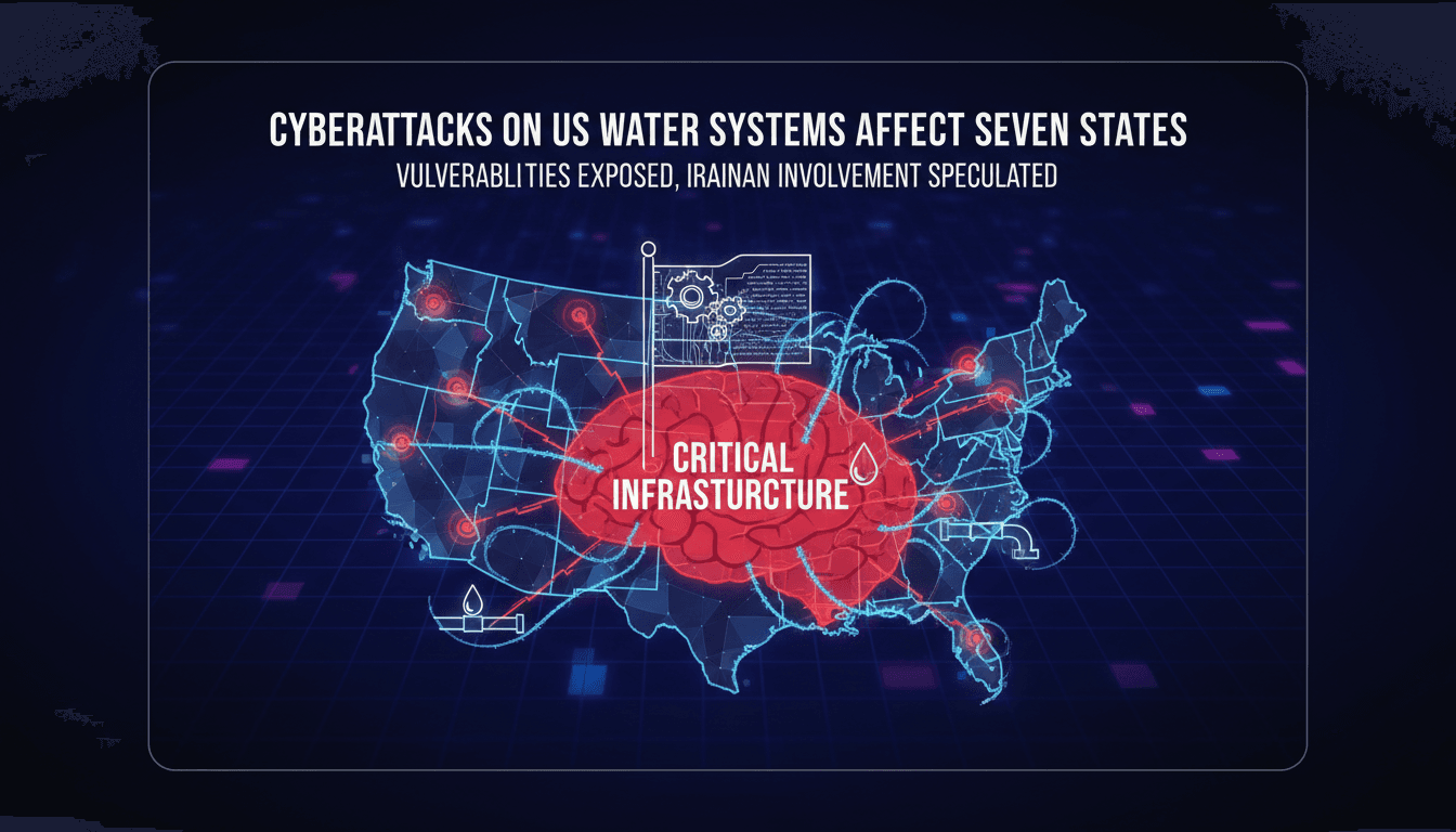 Illustration of cyber threats impacting US water infrastructure