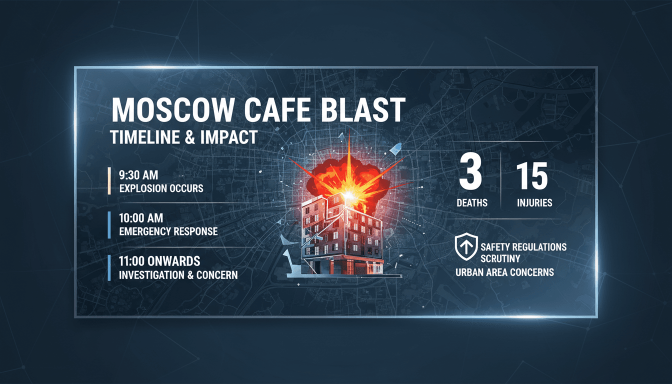 Emergency responders at the scene of the explosion in Moscow.