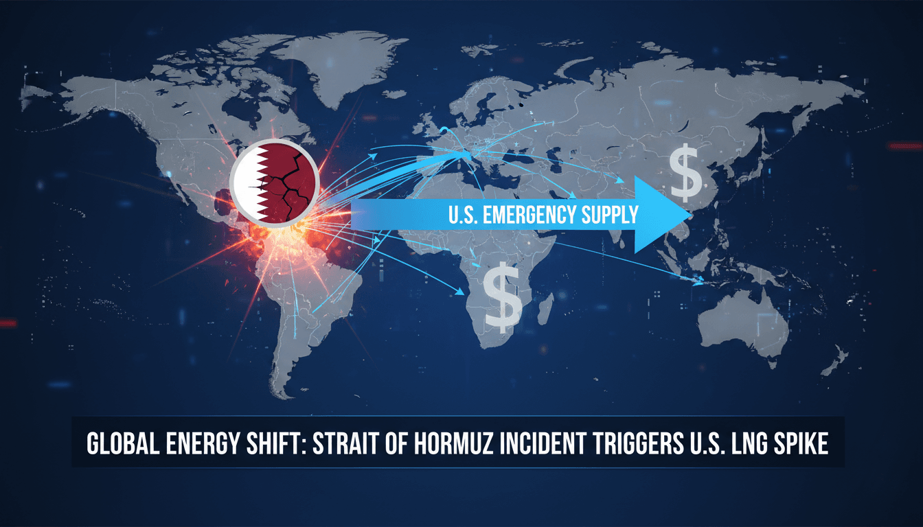 Qatari LNG tanker navigating the Strait of Hormuz amidst geopolitical tensions.