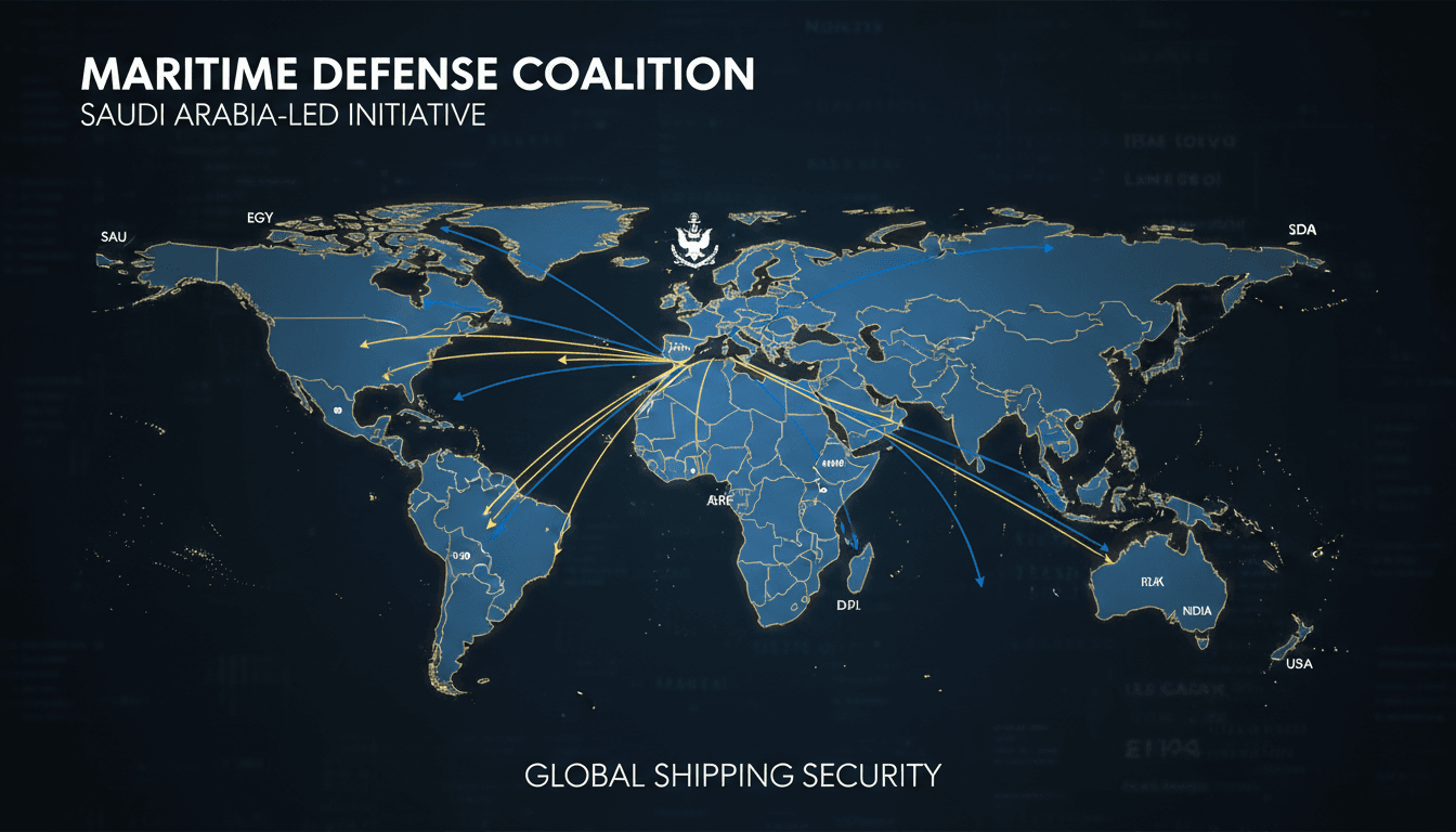 Saudi Arabia's maritime defense coalition meeting with global representatives.