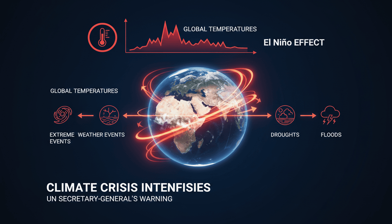 UN Secretary-General António Guterres addressing climate change concerns.