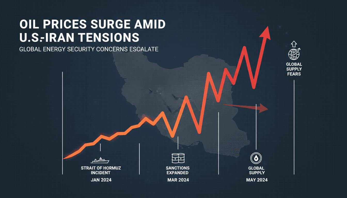 Oil prices rising due to geopolitical tensions in the Strait of Hormuz