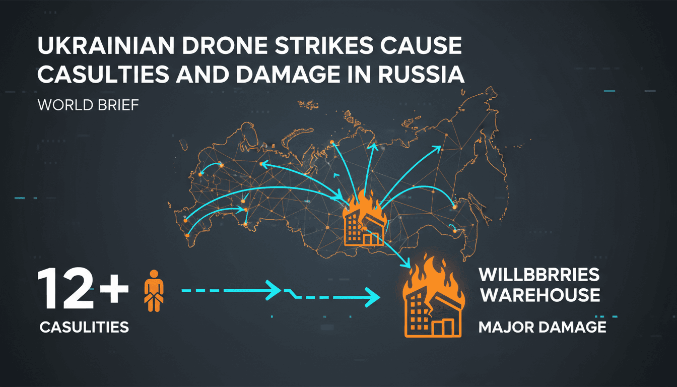 Ukrainian drone strikes impact on Russian infrastructure and casualties