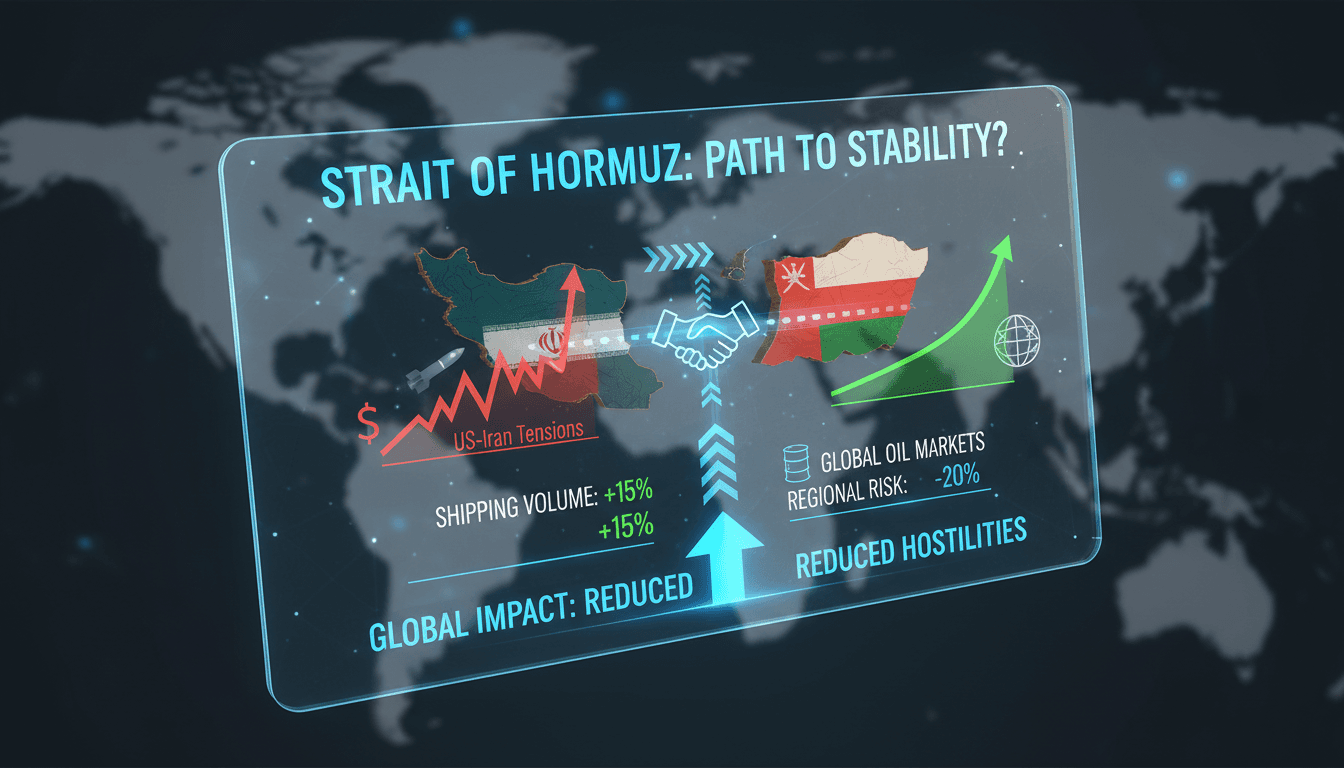 Map highlighting the Strait of Hormuz and its significance in global oil shipping.