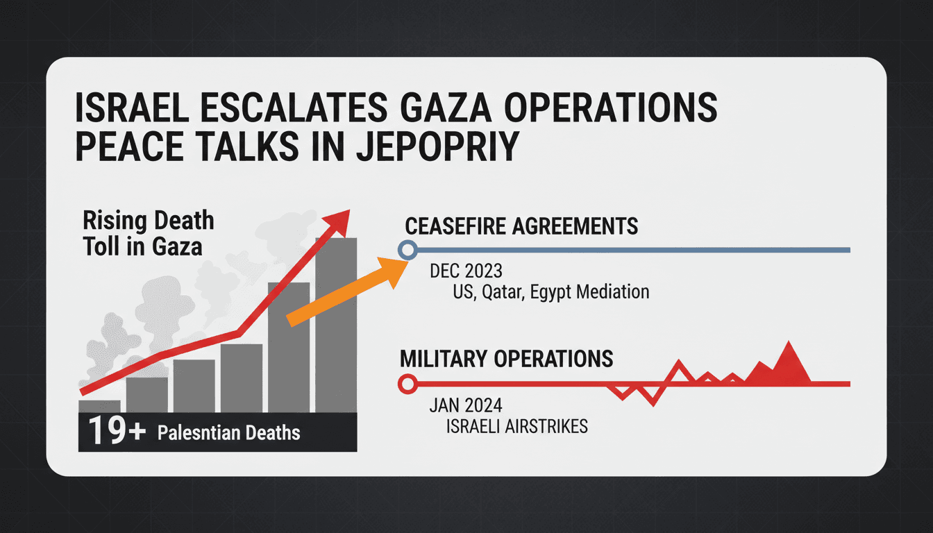 Israeli airstrikes in Gaza leading to rising casualties and humanitarian concerns.