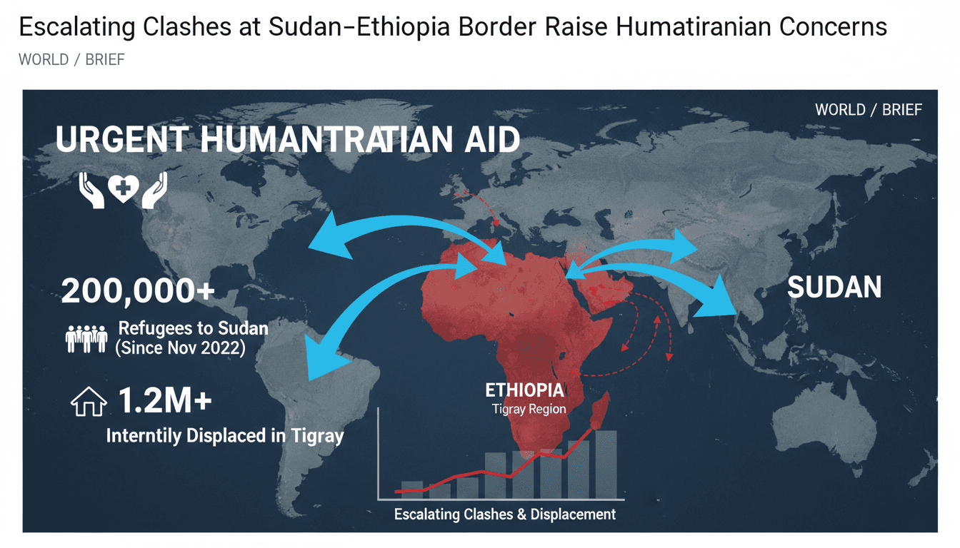 Refugees fleeing violence at the Sudan-Ethiopia border