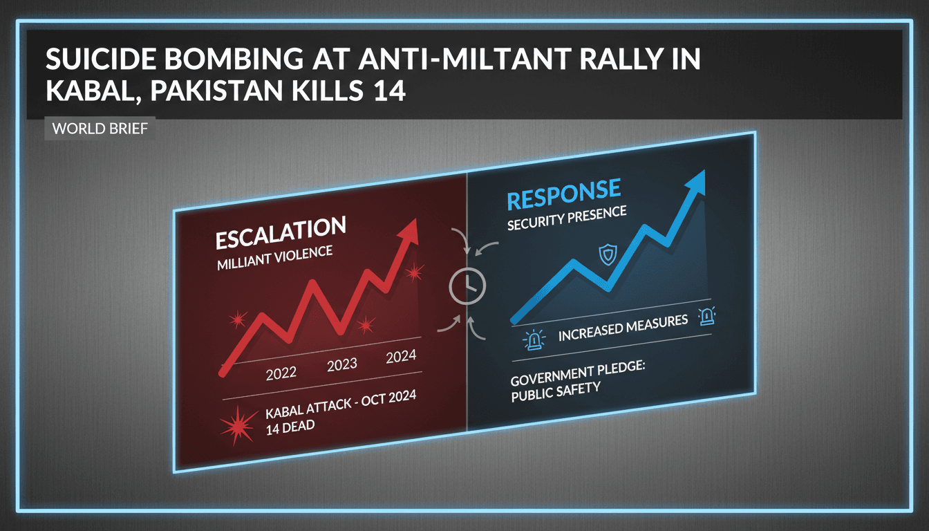 Scene of the anti-militant rally in Kabal, Pakistan, after the bombing incident.