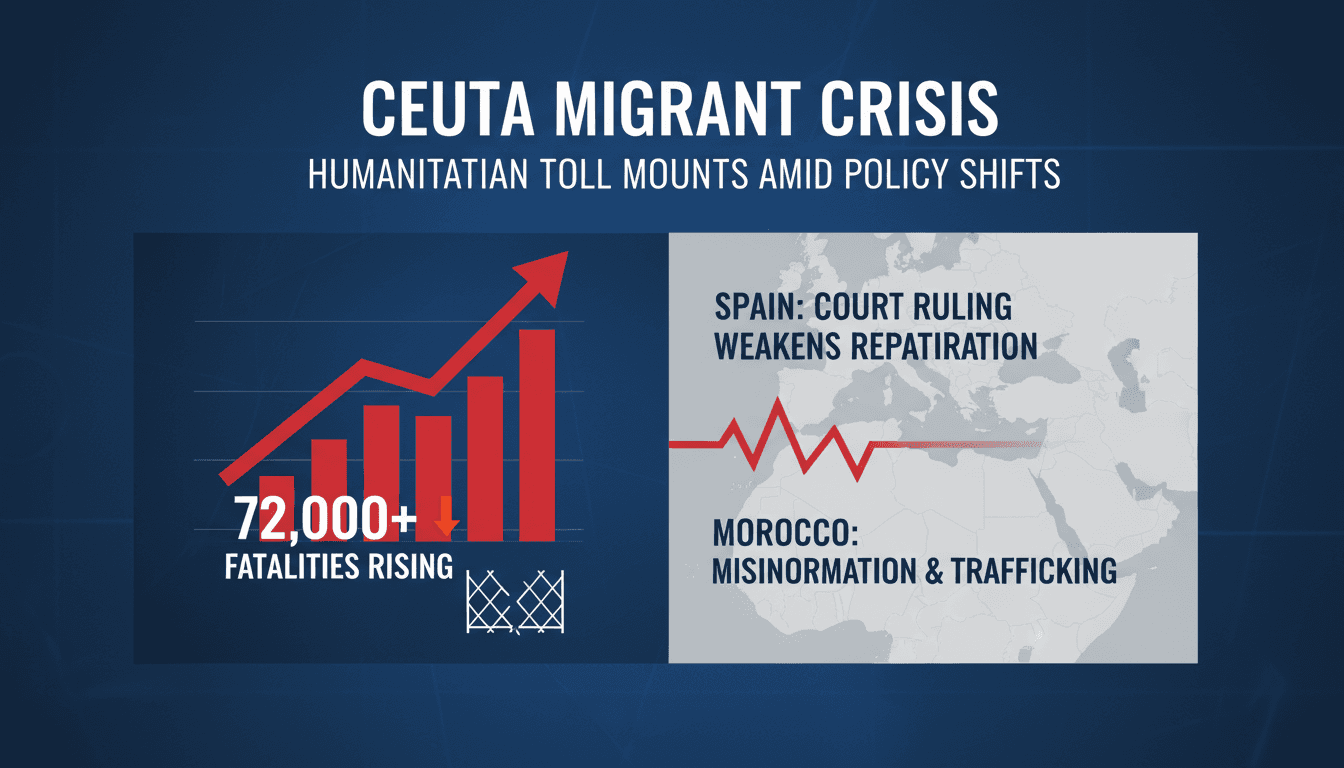 Migrants arriving in Ceuta amid a humanitarian crisis