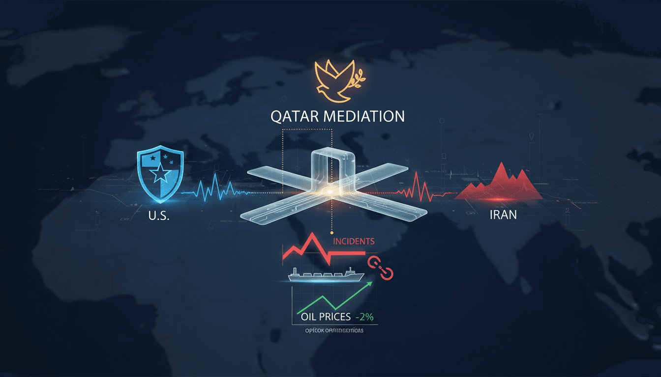 Diplomatic talks between Qatar, U.S., and Iran regarding the Strait of Hormuz.
