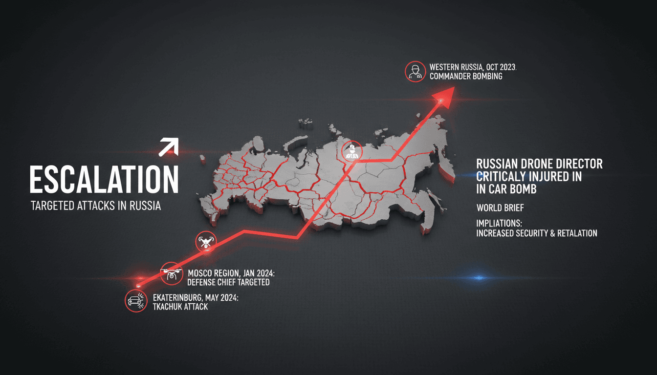 Vladimir Tkachuk, director of Uraldronzavod, critically injured in a car bomb explosion.