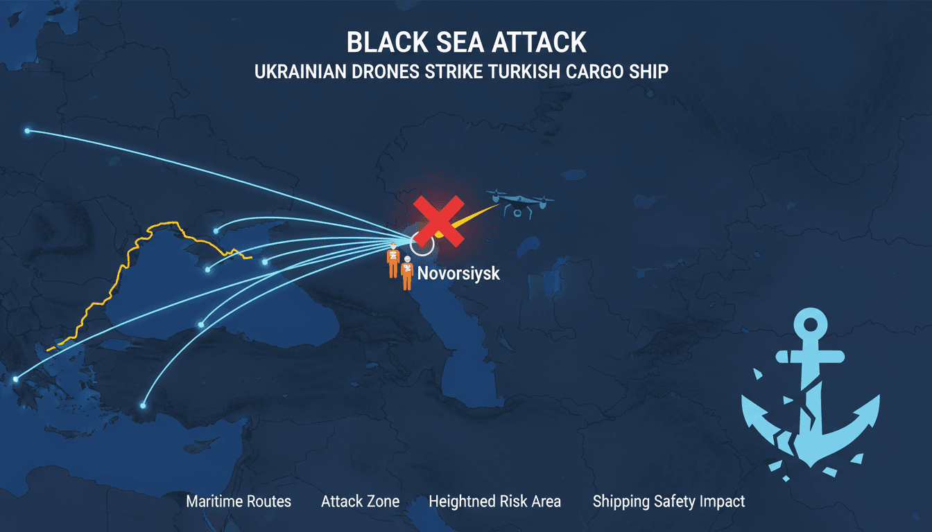 Turkish cargo ship attacked by drones near Novorossiysk