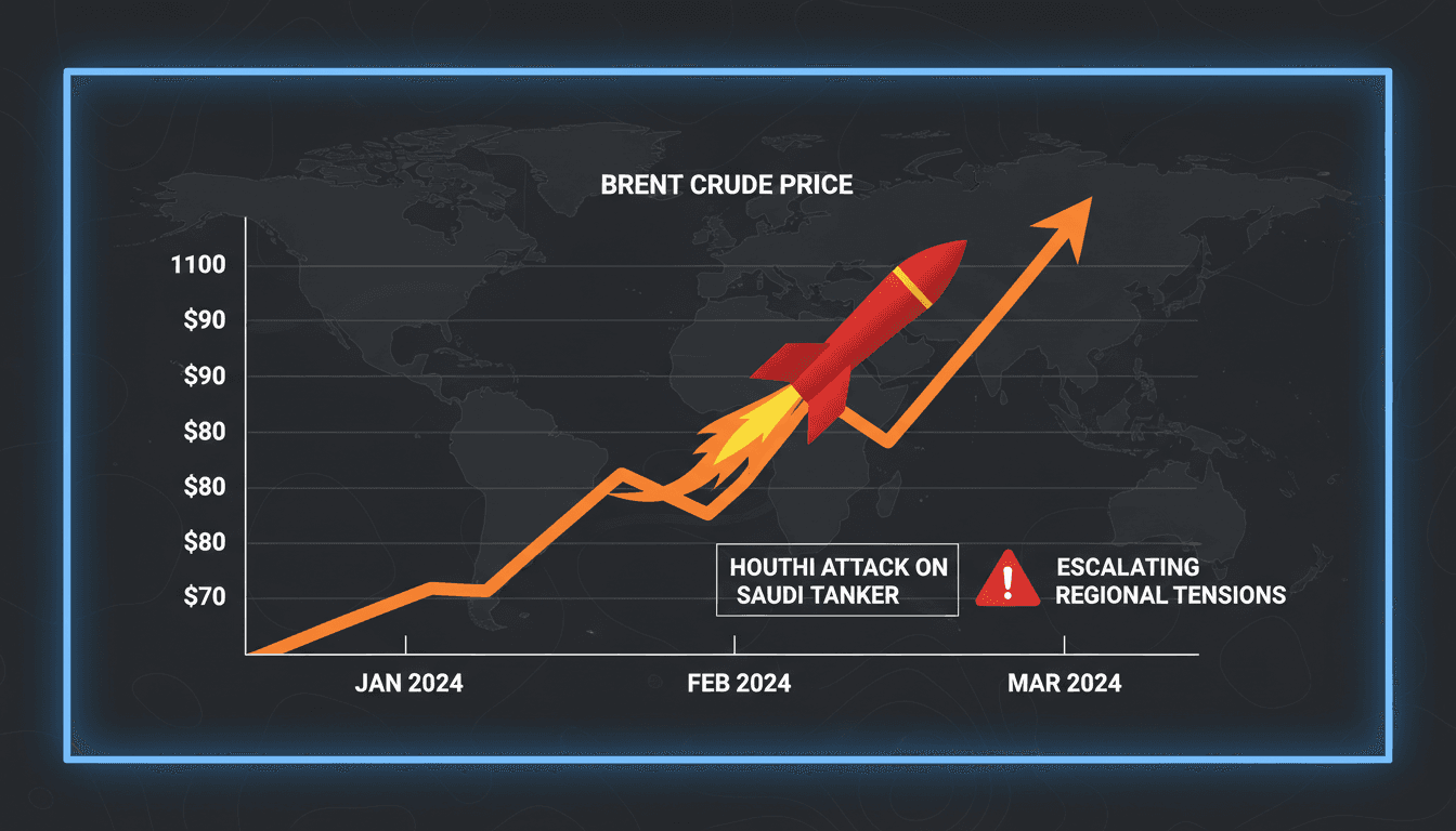Houthi missile strike on Saudi oil tanker in the Red Sea