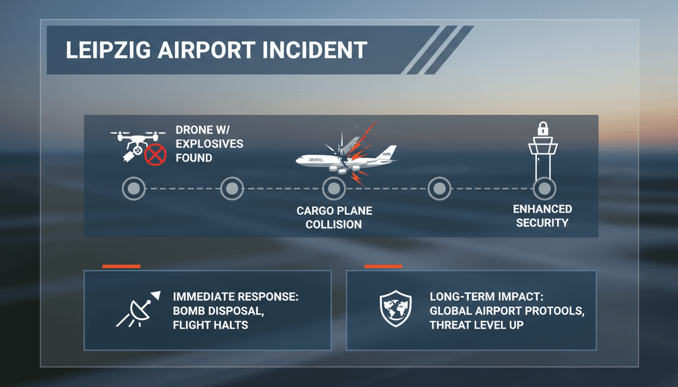 Drone discovered at Leipzig airport with explosives